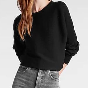 Abercrombie & Fitch open tie back black sweater - super soft